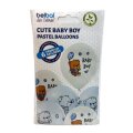 BALONI 6/1 - BABY BOY - PLAVI / BIJELI 30 cm