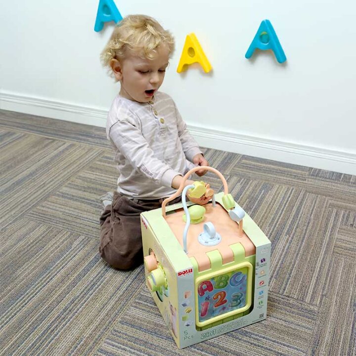 KOCKA / PUZZLE DIDAKTIČKE ZA BEBE 2 u 1 S OBLICIMA ZA UMETANJE 34,5x23,56x22 cm