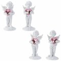 ANĐEO FIGURA BIJELI SA SRCEM OD ROZOG KRISTALIĆA 11x5 cm