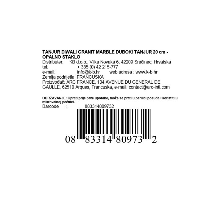 TANJUR DUBOKI DIWALI GRANIT MARBLE 20 cm