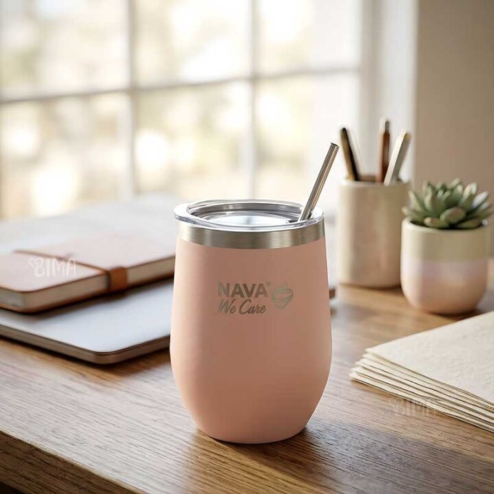 PUTNA TERMOS ŠALICA INOX ROZA 360 mL SA SLAMKOM - WE CARE