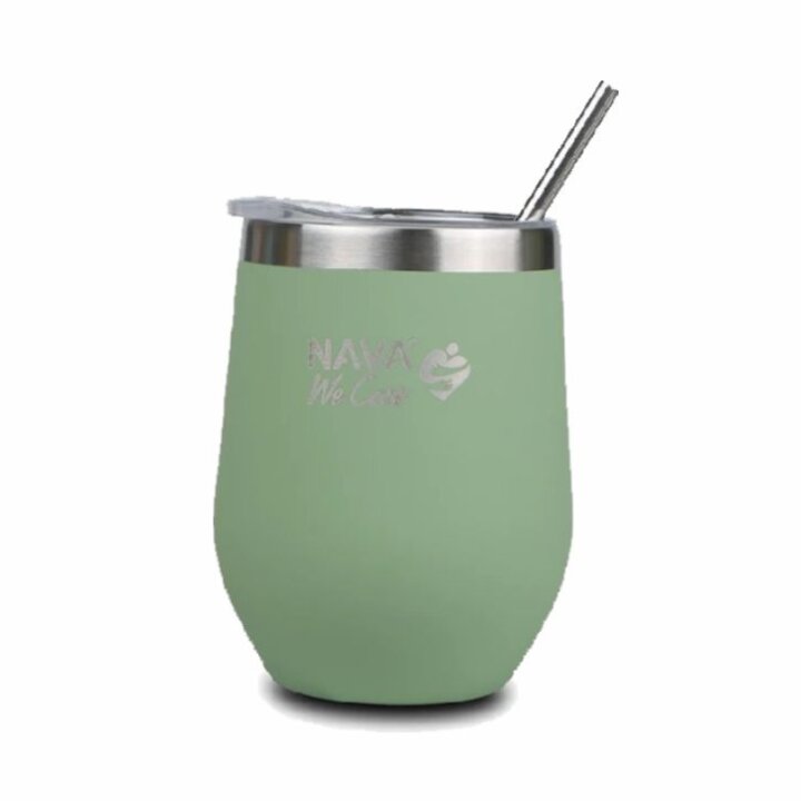 PUTNA TERMOS ŠALICA INOX ZELENA 360 mL SA SLAMKOM - WE CARE