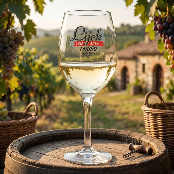 ČAŠA ZA VINO S TISKOM 370 ml  