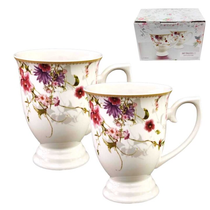 ŠALICE NEW BONE JARDIN DEKORIRANE 2/1 300 mL