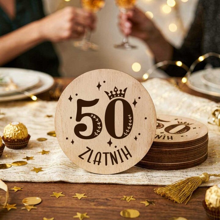 PLOČICA DRVENA S TISKOM BROJ 50