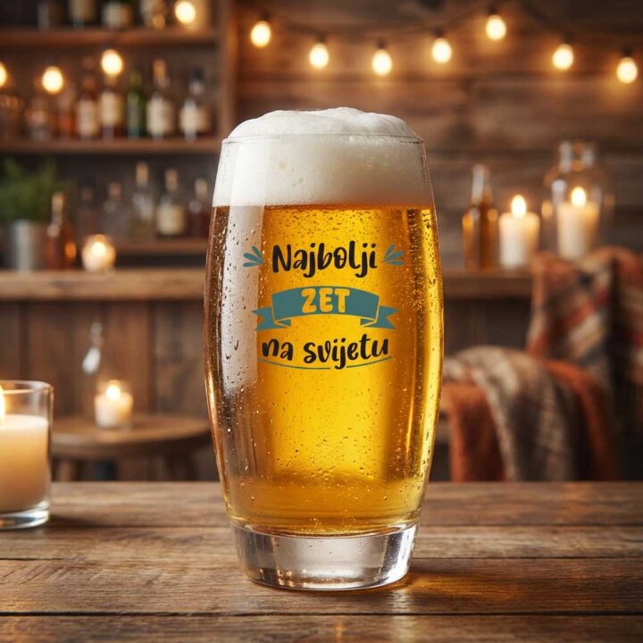 ČAŠA S TISKOM 0,5l Najbolji zet U POKLON KUTIJI