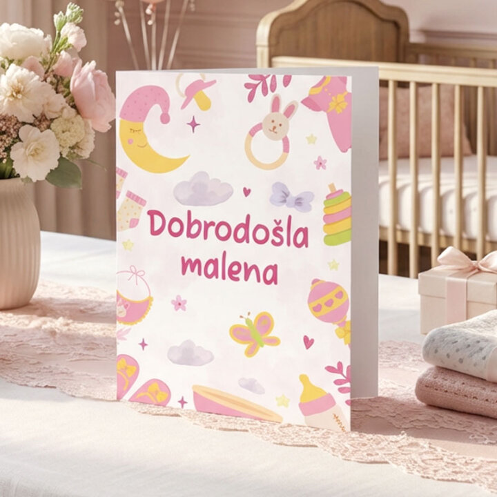 ČESTITKA - DOBRODOŠLA MALENA