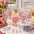 ČAŠE CLASSICO STAKLENE 270 mL 6/1 - HAWAII FLOWERS PINK