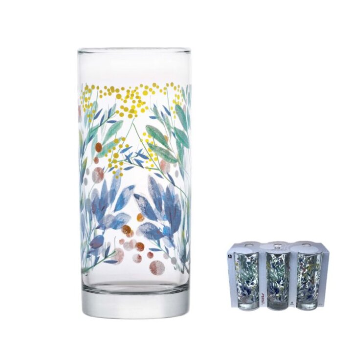 ČAŠE CLASSICO STAKLENE 270 mL 6/1 - FLORAL