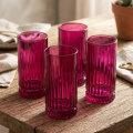 ČAŠE STAKLENE ELYSIA VISOKE 4/1 435 mL - FUCSHIA