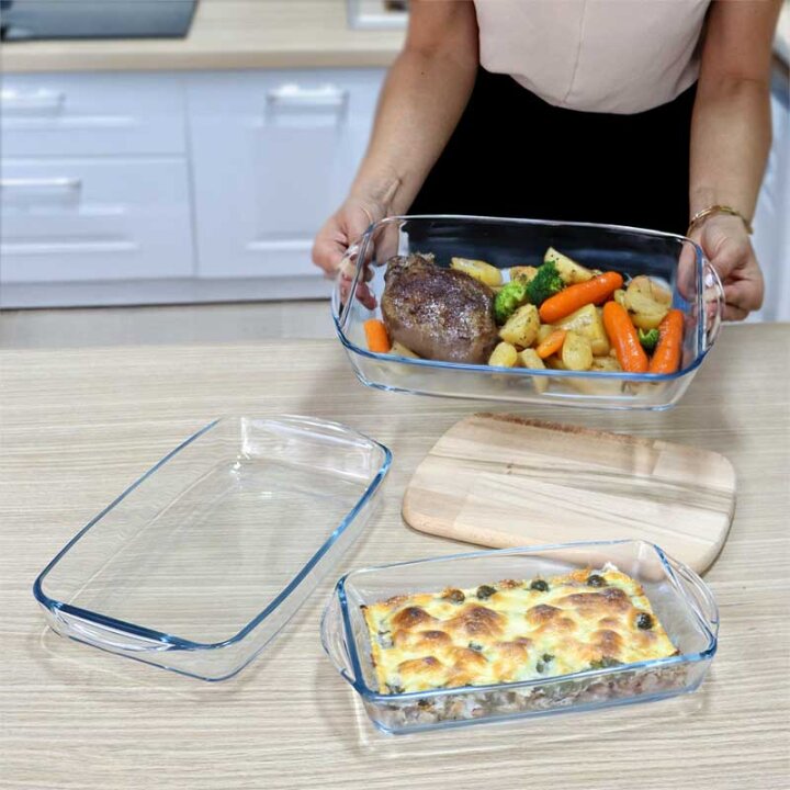 VATROSTALNE POSUDE 3/1 ČETVRTASTE - 33 cm - 2,75 L / 1,95 L / 1,3 L