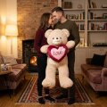 MEDO PLIŠANI KREM SA SRCEM LOVE 60 cm