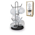 SET 6 ŠALICA 245 ml STAKLENA NA METALNOM STALKU 37,5 cm