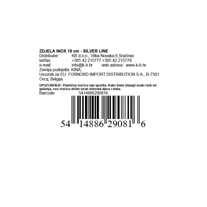 ZDJELA INOX 19 cm - SILVER LINE