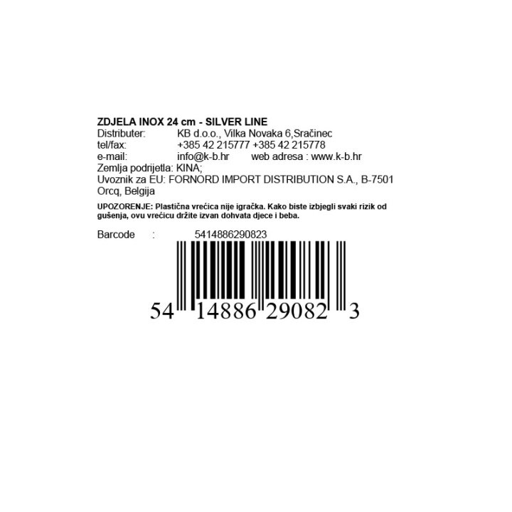 ZDJELA INOX 24 cm - SILVER LINE