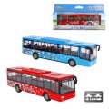 AUTOBUS METALNI NA POTEZ 2-PLAY 15 cm U KUTIJI - PLAVI / CRVENI