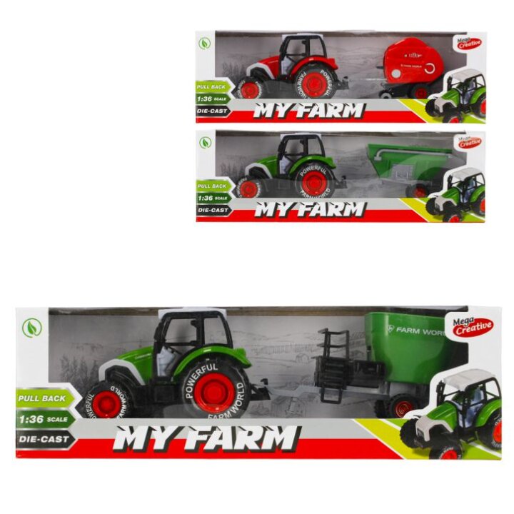 TRAKTOR FARMA S PRIKOLICOM METALNI NA POTEZ - SORT