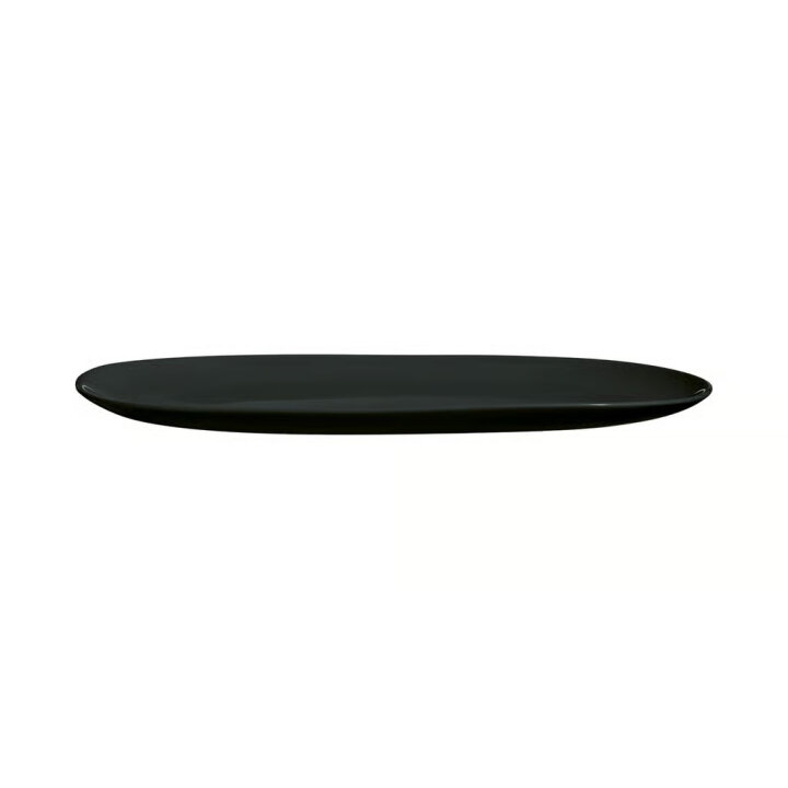 OVAL TANJUR DIWALI CRNI OPALNO STAKLO 35x24 cm