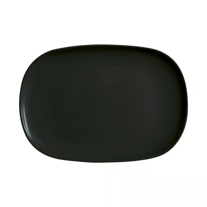 OVAL TANJUR DIWALI CRNI OPALNO STAKLO 35x24 cm