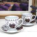 ŠALICE ZA KAVU 6/1 PORCULAN 180 mL - LAVANDA