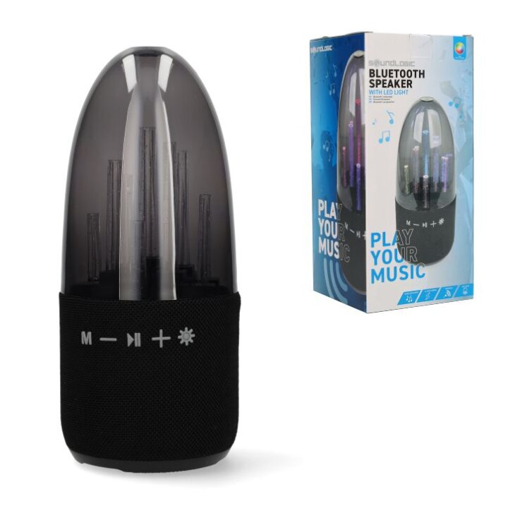 ZVUČNIK BLUETOOTH S LED SVJETLOM U KUTIJI 11x11x34 CM - SOUNDLOGIC