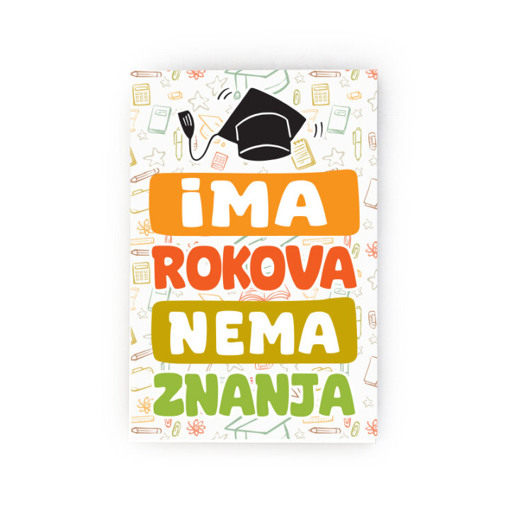 MAGNET HDF ČETVRTASTI 6,2x9,2cm - Ima rokova, nema znanja