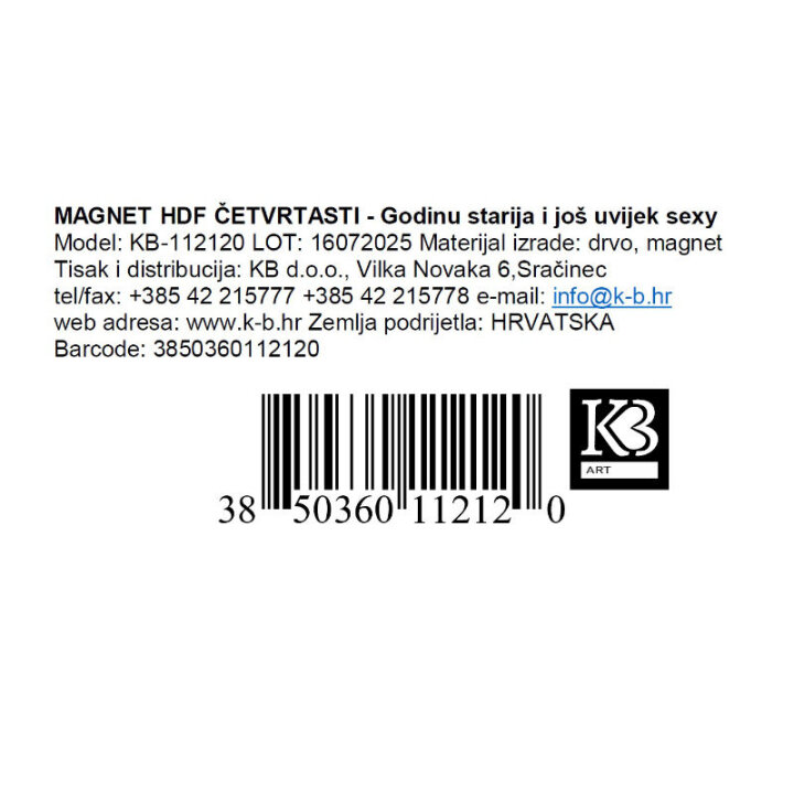 MAGNET HDF ČETVRTASTI 9,2x6,2cm - Godinu starija i još uvijek sexy