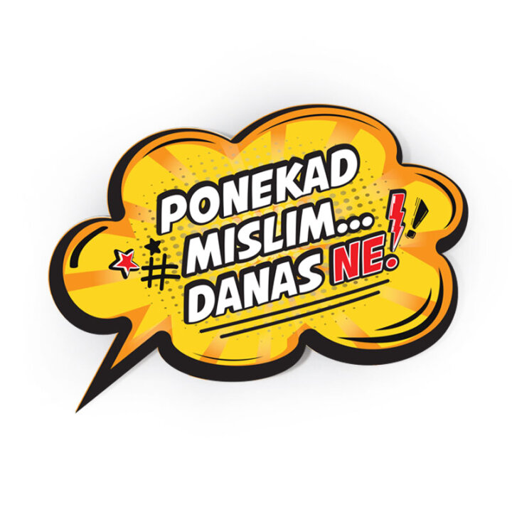 MAGNET HDF OBLAK 10x6,4cm - Ponekad mislim... Danas ne!