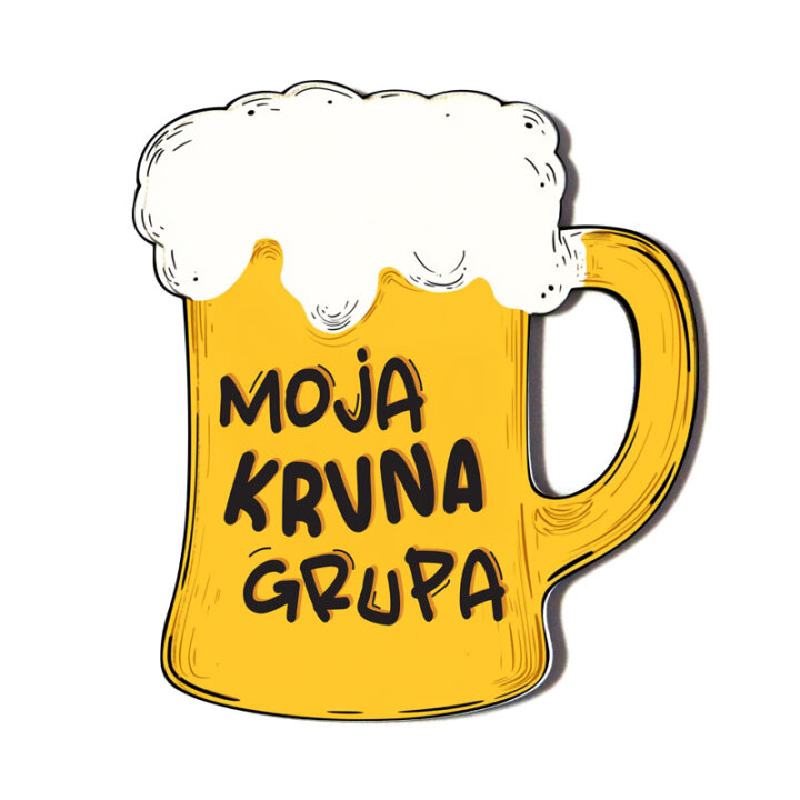 MAGNET HDF KRIGLA 8 x 9,2 cm - Moja krvna grupa