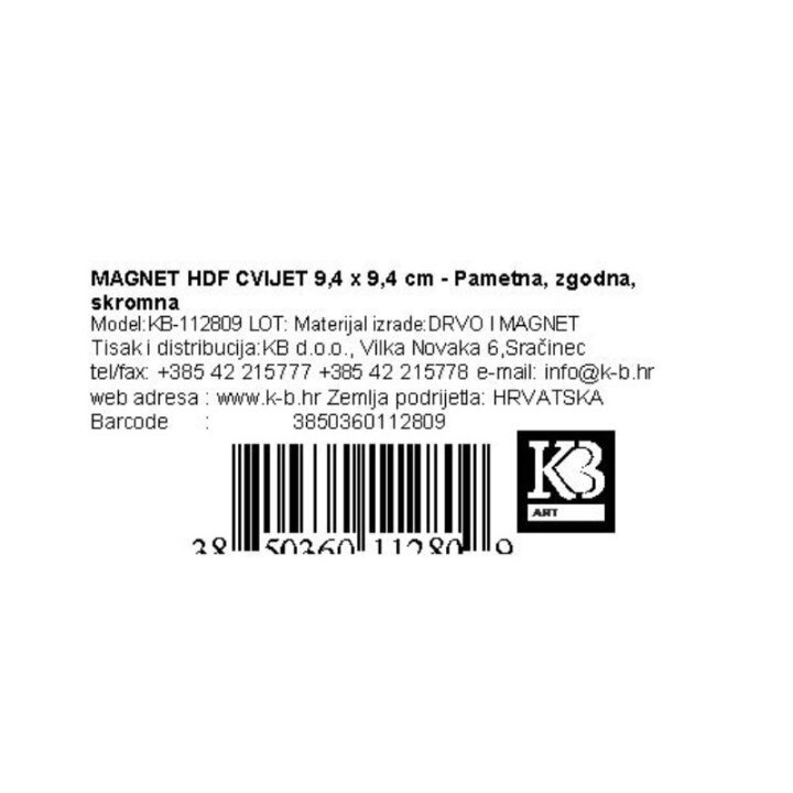MAGNET HDF CVIJET 9,4x9,4 cm - Pametna, zgodna, skromna
