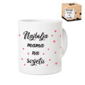 ŠALICA KERAMIČKA S TISKOM BIJELA U POKLON KUTIJI 300 ml-Najbolja mama na svijetu