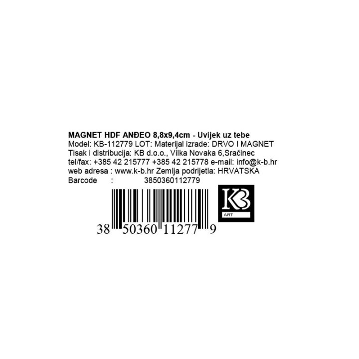 MAGNET HDF ANĐEO 8,8x9,4 cm - Uvijek uz tebe