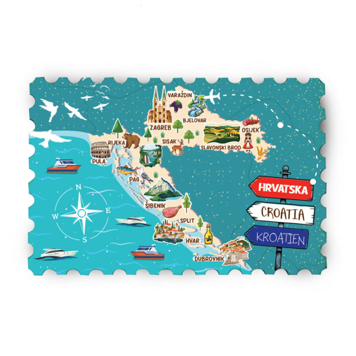 MAGNET HDF MARKICA 9,2x6,2 cm - Hrvatska