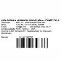 VAZA OKRUGLA KERAMIČKA CRNO-ZLATNA - COUNTRYFIELD