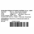 STAKLENA POSUDA SA SUHIM CVIJEĆEM 13,5 cm - SORT