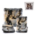 STAKLENI DEKORATIVNI 7 DIJELNI SET TANJURA MIDNIGHT MARBLE 30,5 / 18 cm