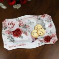 STAKLENI DEKORATIVNI TANJUR ČETVRTASTI S VALOVITIM RUBOM ROYAL GARDEN 35,5 cm