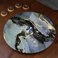 STAKLENI DEKORATIVNI OKRETNI TANJUR MIDNIGHT MARBLE 30,5 cm