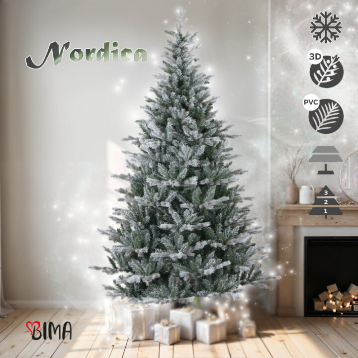 BOŽIĆNO DRVCE NORDICA S METALNIM STALKOM 210 cm