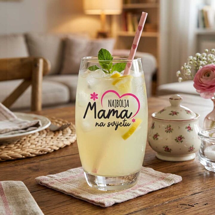 ČAŠA S TISKOM 0,5l Najbolja mama na svijetu U POKLON KUTIJI