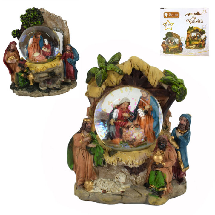 SNJEŽNA KUGLA JASLICE 6,5 cm VISINE 12 CM- SORT