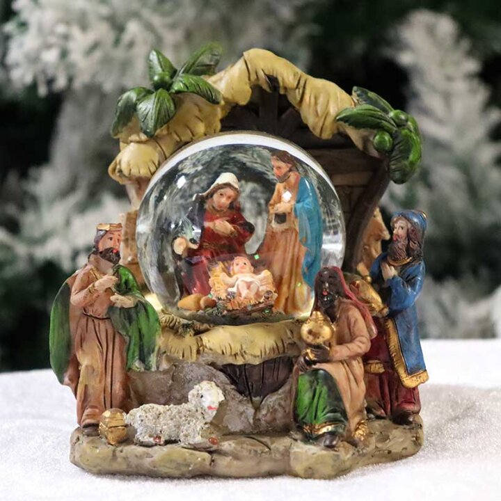 SNJEŽNA KUGLA JASLICE 6,5 cm VISINE 12 CM- SORT