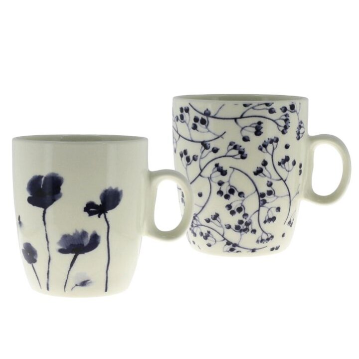 ŠALICA PORCULANSKA LIBERTY 230 mL - PLAVI CVJETNI DEKOR - SORT