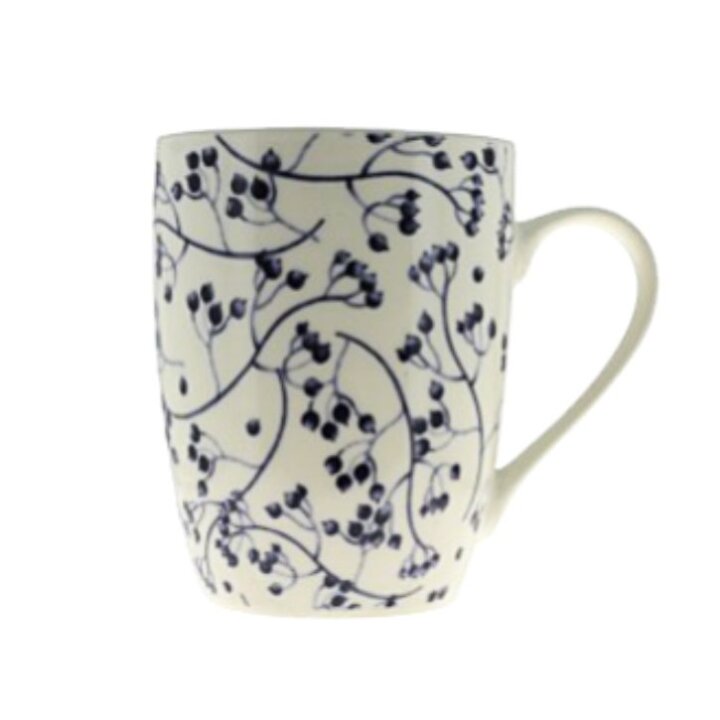 ŠALICA PORCULANSKA LIBERTY 350 mL - PLAVI CVJETNI DEKOR - SORT
