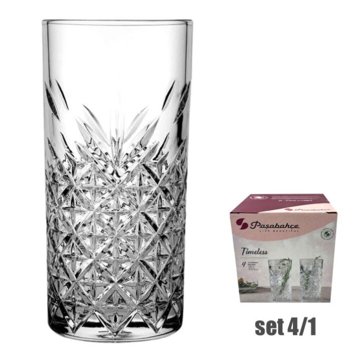 ČAŠE TIMELESS VISOKE STAKLENE 4/1 450 mL