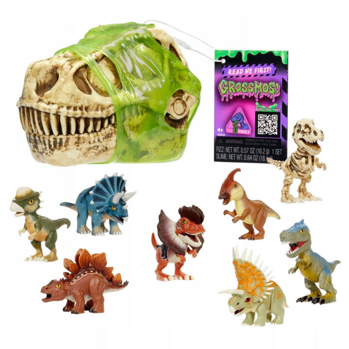 GROSSMOS DINOSAUR S LJIGAVCEM U LUBANJI 16x11x11 cm SORT - MGA