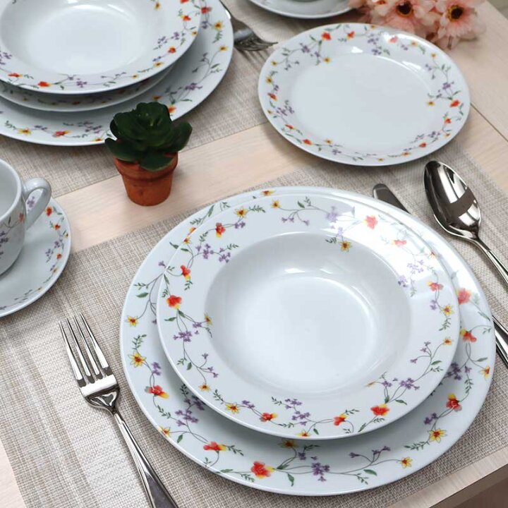 SERVIS ZA JELO PORCULANSKI 18 DIJELNI - FLORAL SPRINKLE
