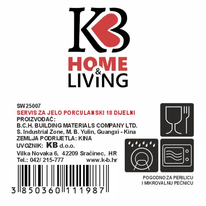 SERVIS ZA JELO 30 DIJELNI SA ŠALICAMA PORCULANSKI - SAGE BLOOM