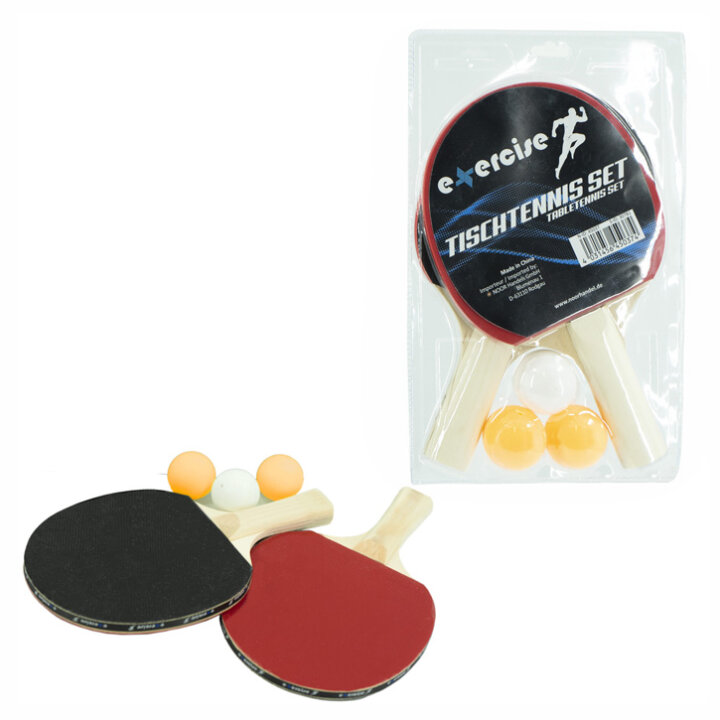 PING-PONG REKETI 2/1 S 3 LOPTICE NA BLISTERU 25x15 cm