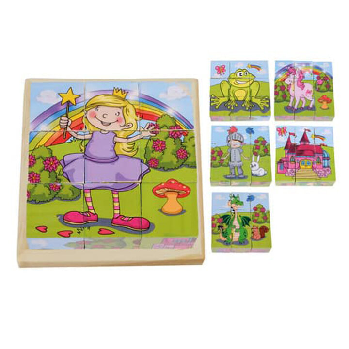 PUZZLE KOCKE DRVENE SA SORT SLIKAMA 11x11x3,5 cm - HAPPY PEOPLE